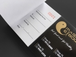 2 colour chequebook stye gift voucher perforation