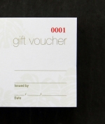 Individually numbered gift voucher printing