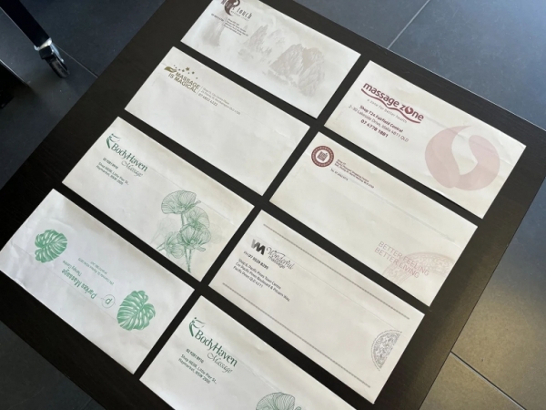 one color DL envelopes print by PinPrint